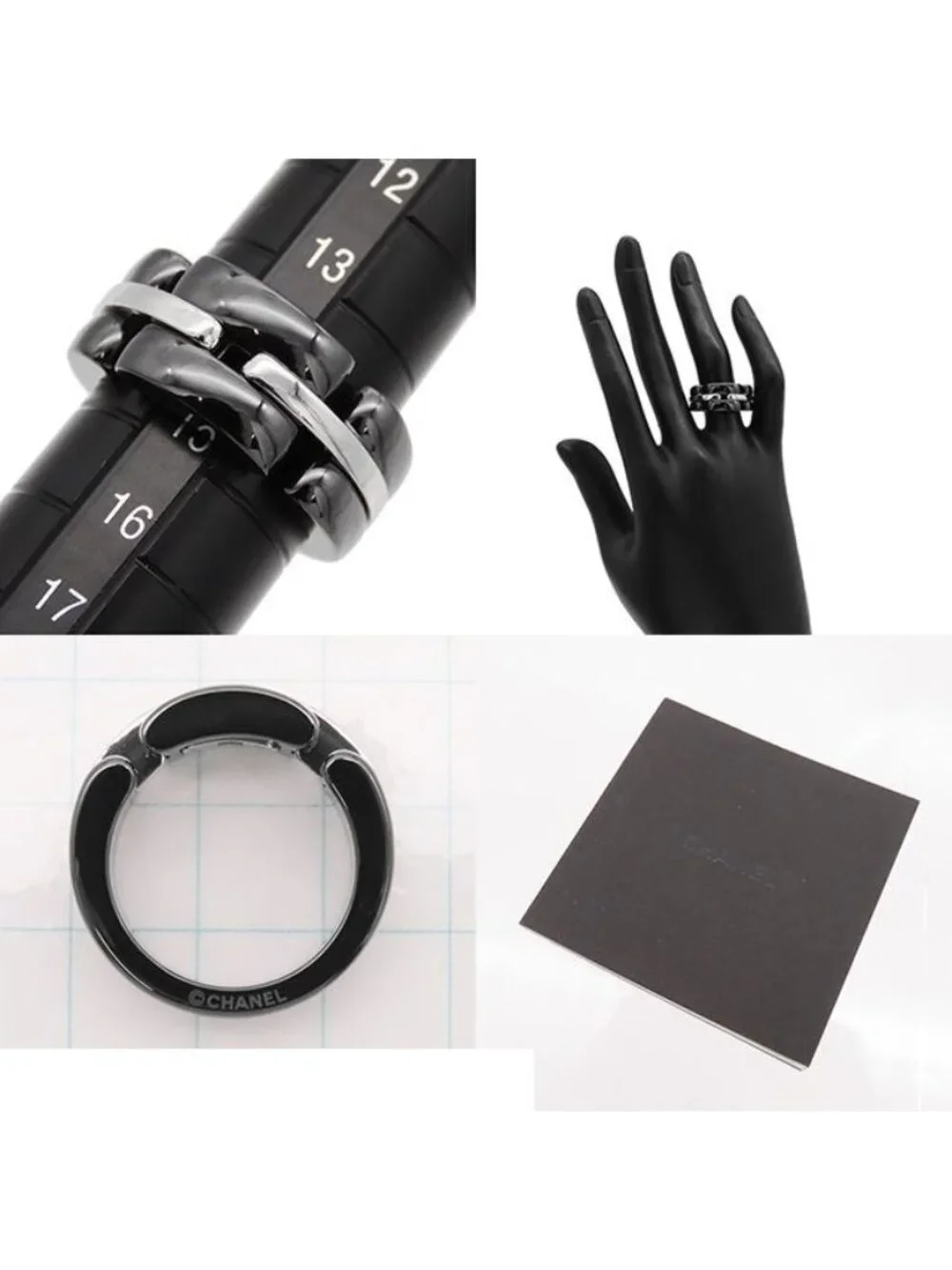 Chanel Ultra Ring White Gold Black 18K Ceramic